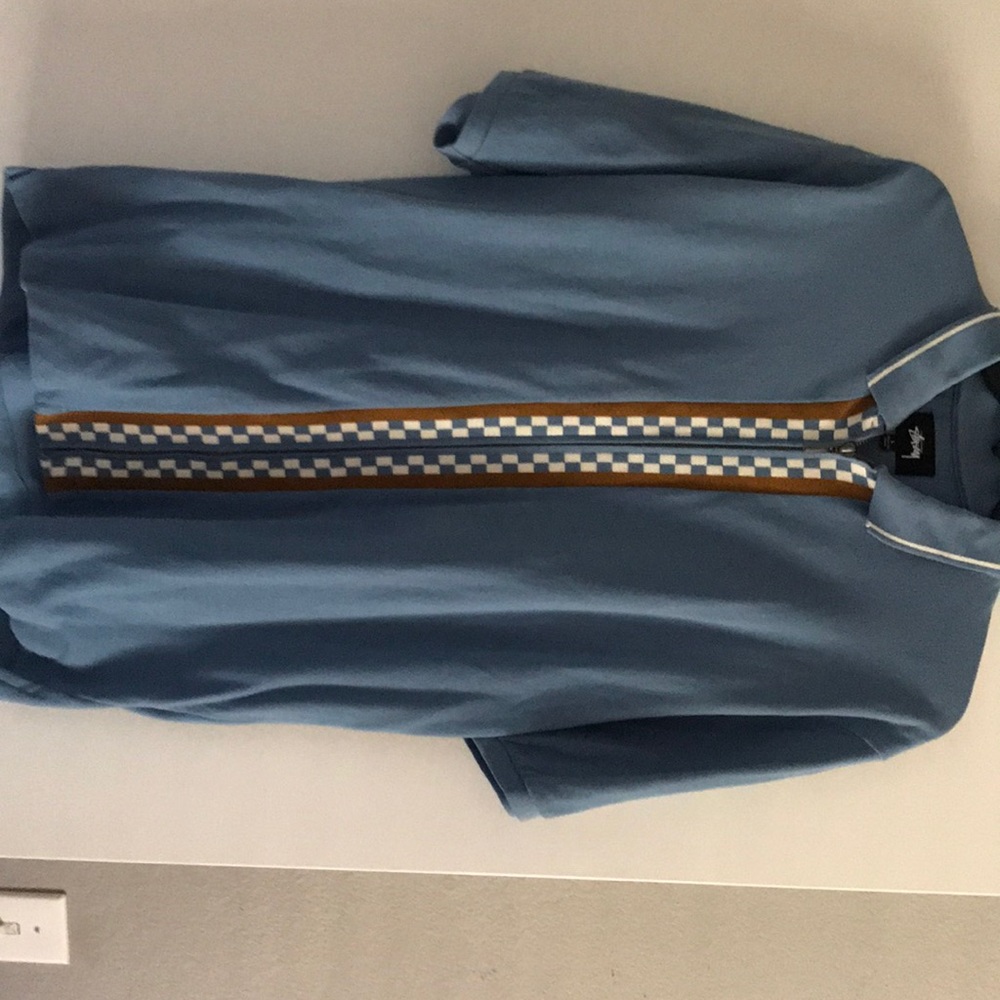 Stussy zip up polo